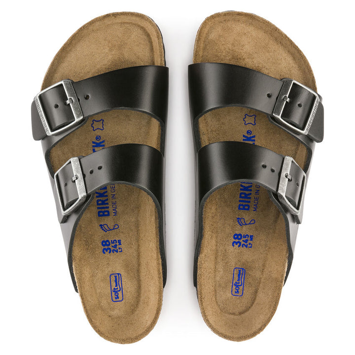 BIRKENSTOCK Arizona Soft Footbed Black Amalfi Leather Sandals 0552331 0552333 Image 4