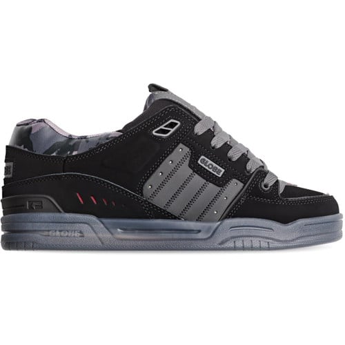 Globe Fusion Skate Shoe Black Clear Camo Mens GBFUS-20560 Nubuck Leather Image 1