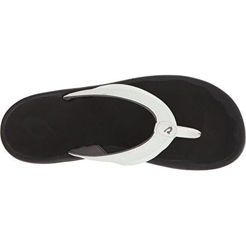 OluKai Womens Ohana Flip White/Black - 20110-4R40 5 WHITE/BLACK Image 2