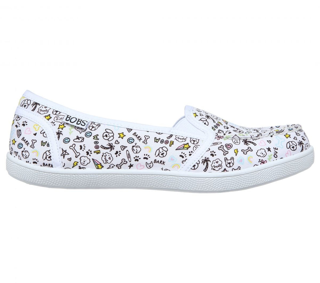 Skechers Womens BOBS B Cute - Doodle Dots Slip-On White Multi - 113492-WMLT White Multi Image 1