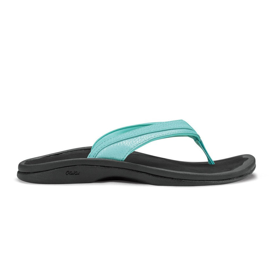 OluKai Womens Ohana Flip Flops Sea Glass/Black Size 5 Water-Resistant 20110-1V40 Image 1