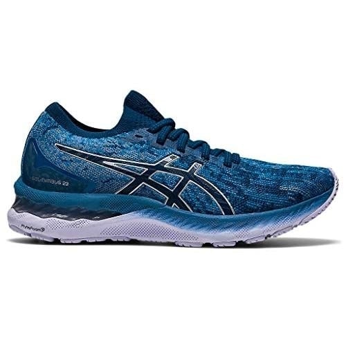 ASICS Womens Gel-Nimbus 23 Knit Running Shoes Grey Floss/Mako Blue - 1012A880-401 Medium GREY FLOSS/MAKO BLUE Image 1