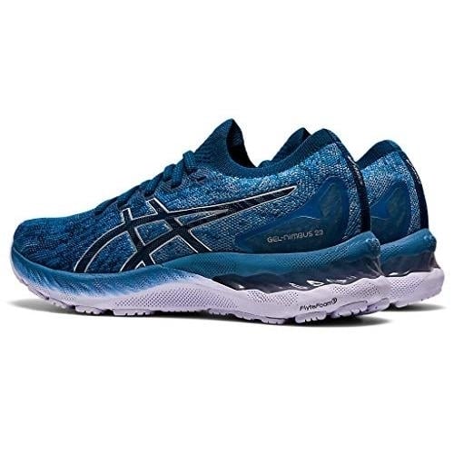 ASICS Womens Gel-Nimbus 23 Knit Running Shoes Grey Floss/Mako Blue - 1012A880-401 Medium GREY FLOSS/MAKO BLUE Image 3