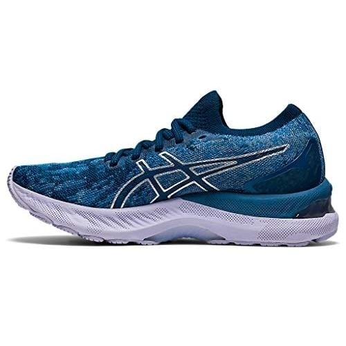 ASICS Womens Gel-Nimbus 23 Knit Running Shoes Grey Floss/Mako Blue - 1012A880-401 Medium GREY FLOSS/MAKO BLUE Image 4