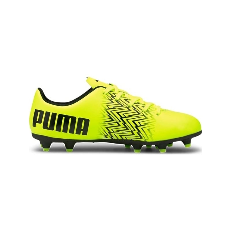 Puma TACTO FG/AG JR Soccer Cleats Yellow Alert Black 10631002 Youth Size Image 2