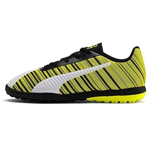 PUMA Mens One 5.4 Jr Soccer Sneakers White Black Yellow Size 5.5 Lightweight Image 1