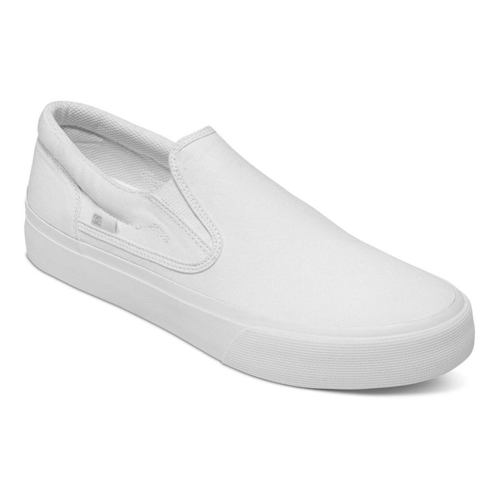 DC Shoes Mens Trase Slip-On Shoes White/White - ADYS300602-WW0 WHITE/WHITE Image 2