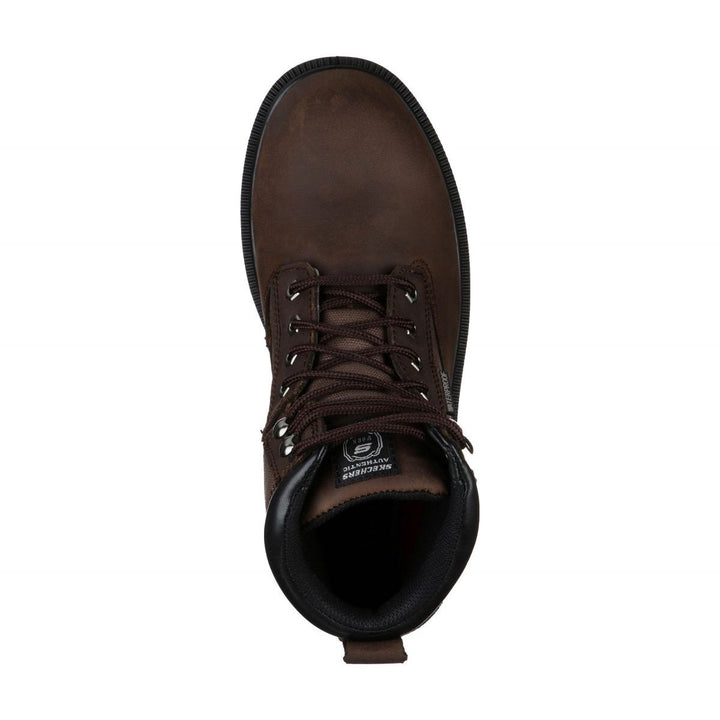 SKECHERS WORK Mens Makanix - Bridgend Soft Toe Waterproof Work Boot Brown- 77187-BRN BROWN Image 3