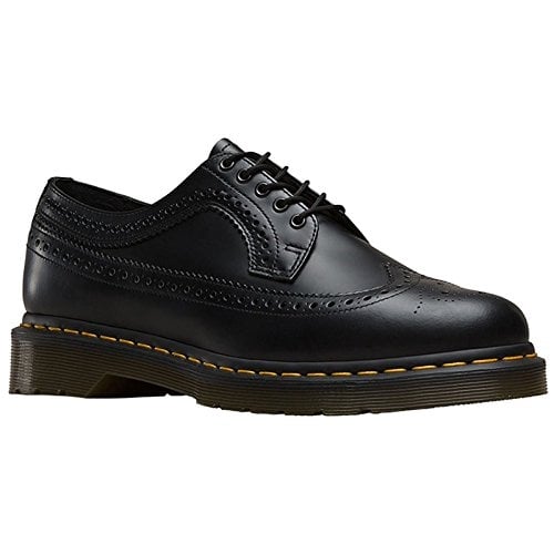 Dr. Martens 3989 Brogue Wingtip Shoe 40 EU Black Smooth Leather for Men Women Image 2