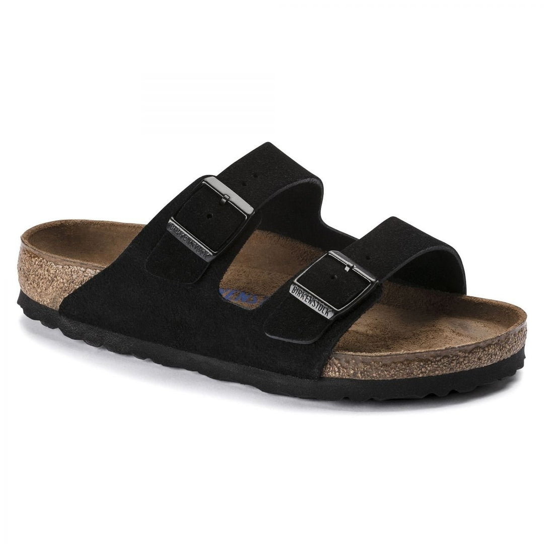 BIRKENSTOCK Arizona Soft Footbed Black Suede Unisex Sandals 0951321 0951323 Image 1