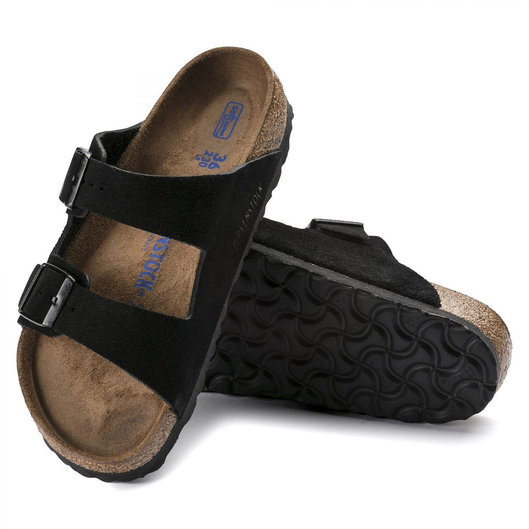 BIRKENSTOCK Arizona Soft Footbed Black Suede Unisex Sandals 0951321 0951323 Image 2