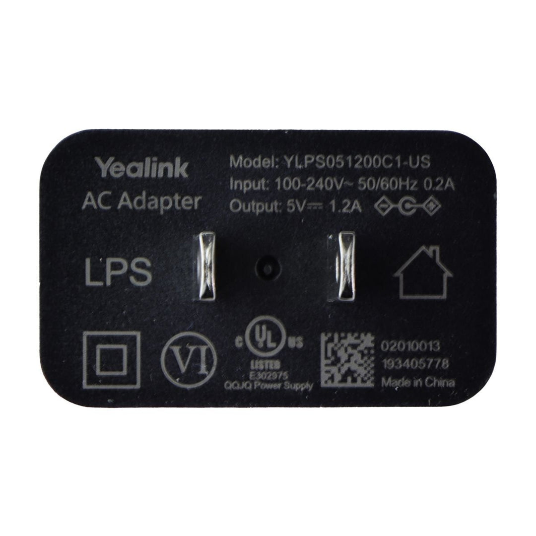 Yealink (5V/1.2A) AC Adapter Wall Charger Power Supply - Black YLPS051200C1-US Image 2