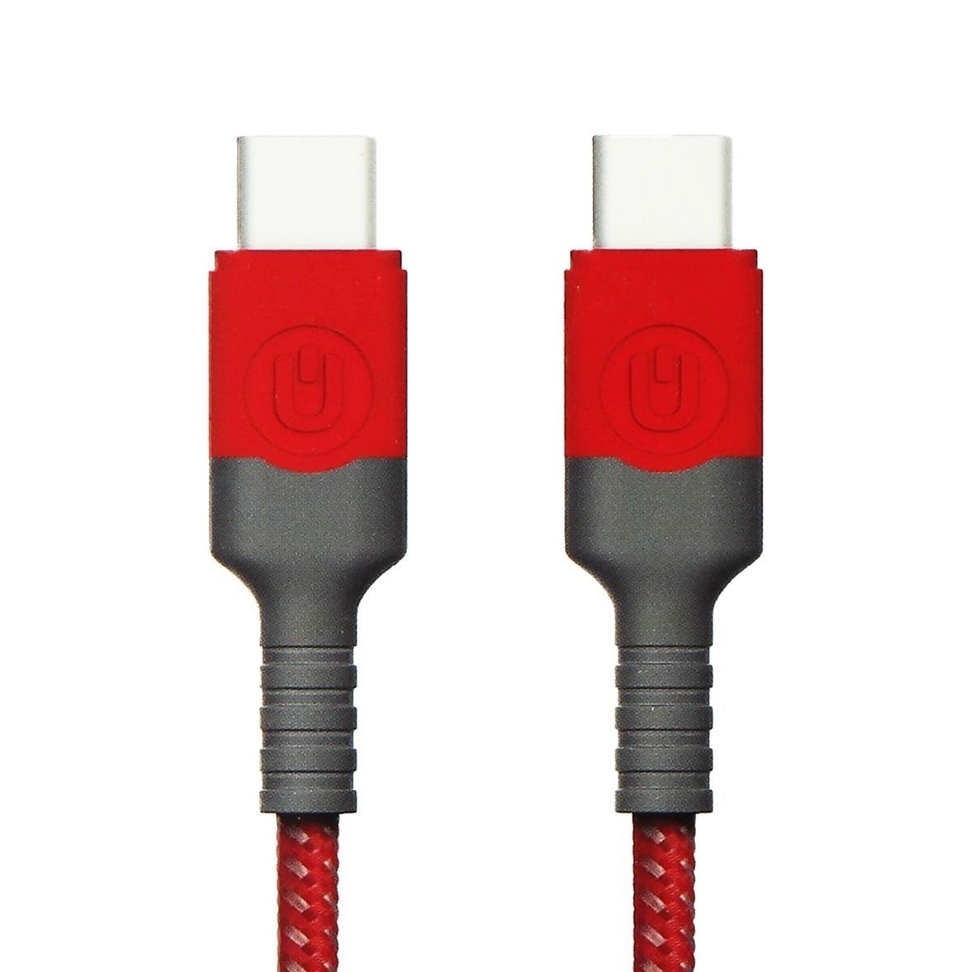 UBREAKIFIX (10-Ft) Durability Series USB-C to USB-C Braided Cable - Red Image 1