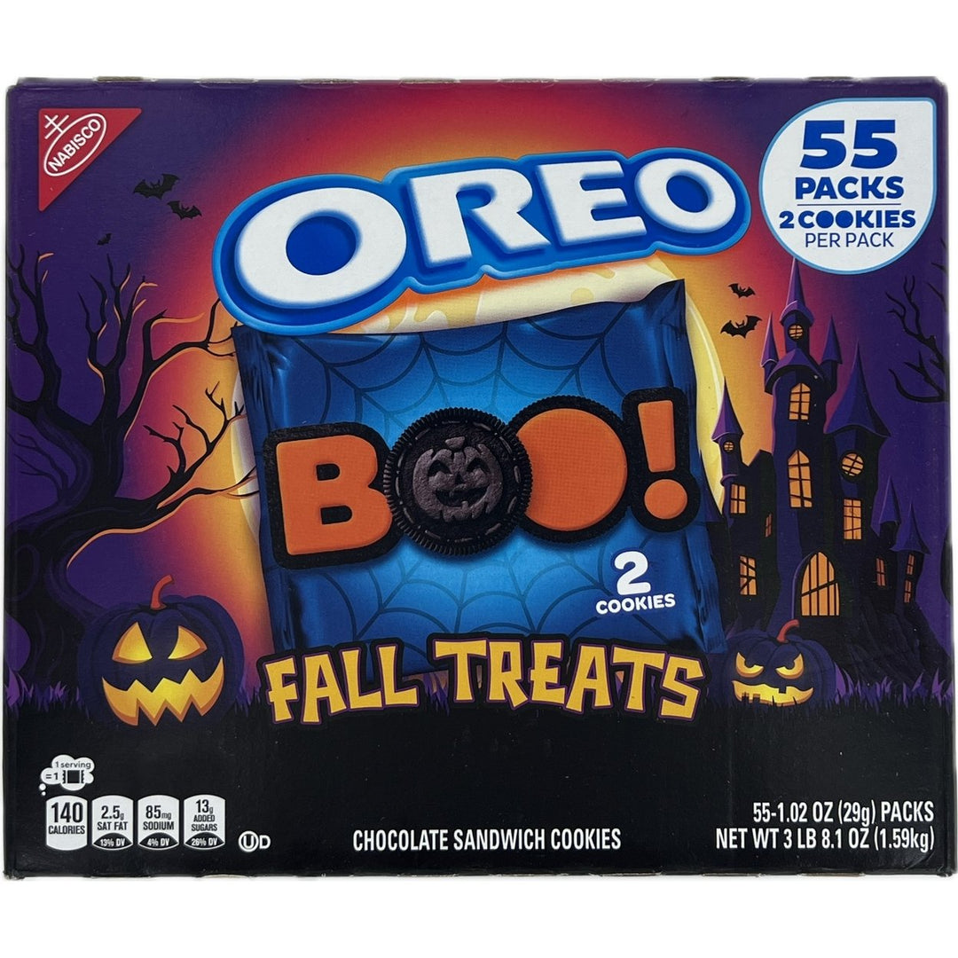 OREO Boo! Fall Treats Chocolate Sandwich Cookies 1.02 Oune (Pack of 55) Image 1