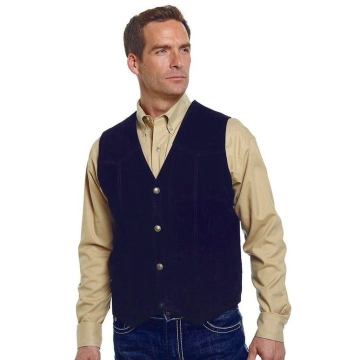 Cripple Creek Western Vest Mens Suede Leather Button Front ML3061 Image 8