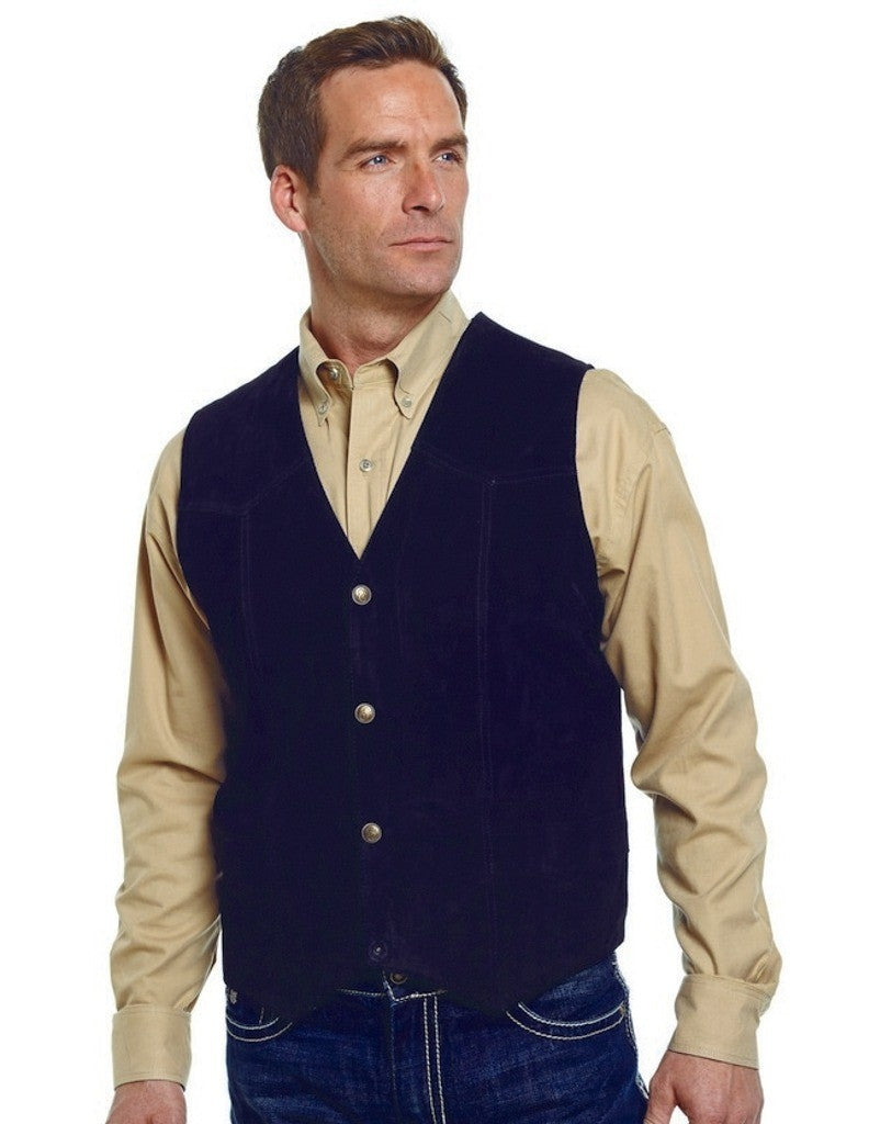 Cripple Creek Western Vest Mens Suede Leather Button Front ML3061 Image 8