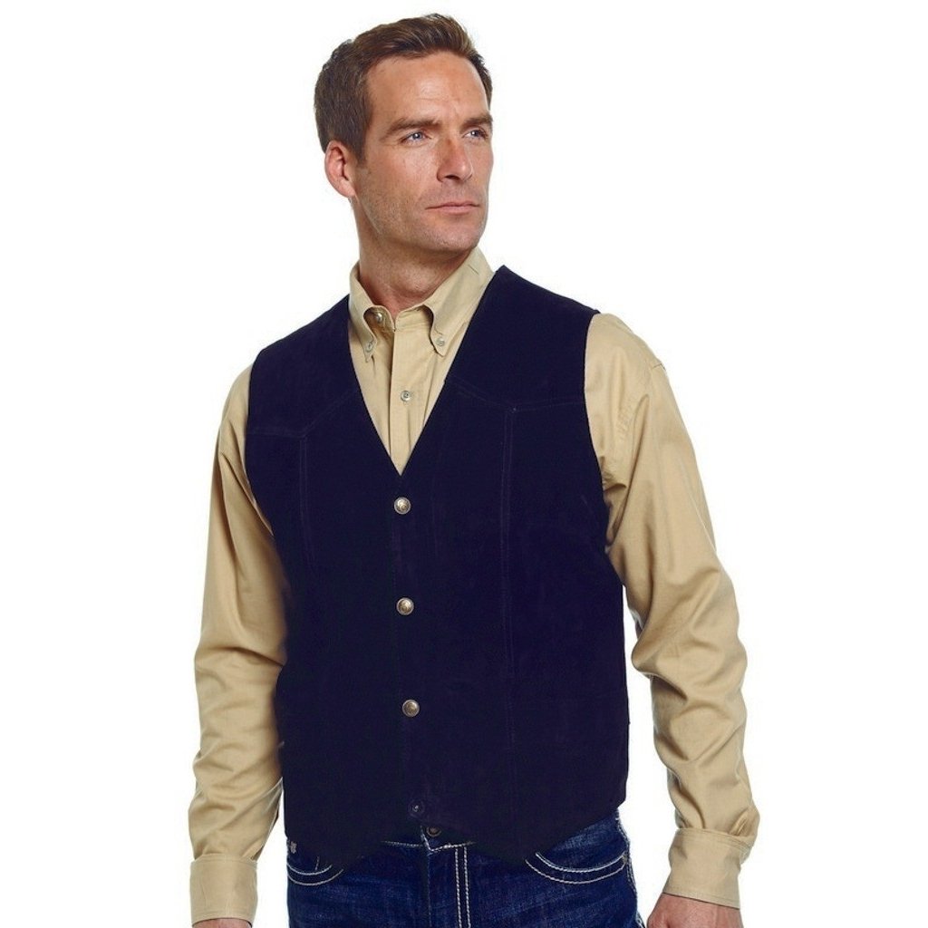 Cripple Creek Western Vest Mens Suede Leather Button Front ML3061 Image 10