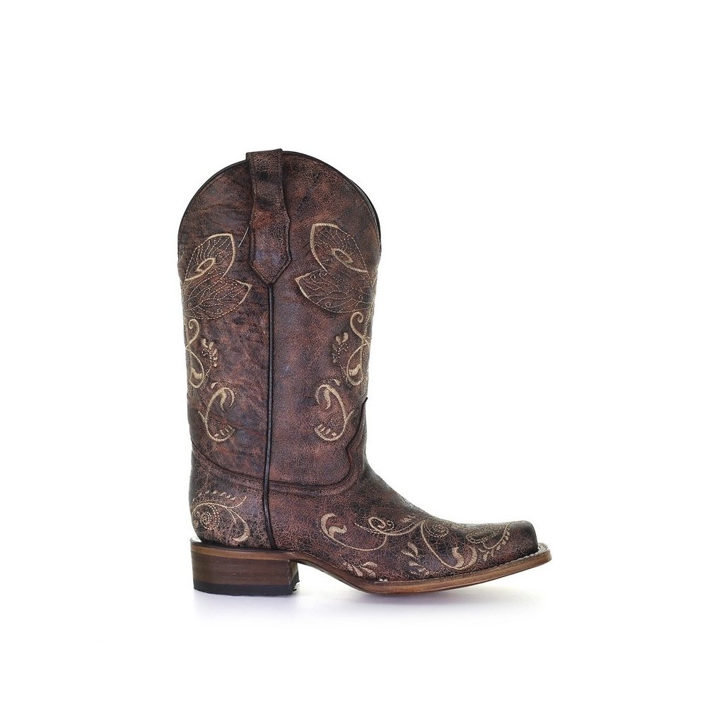 Circle G Western Boots Womens Dragonfly Embroidery Brown Bone L5079 Image 2