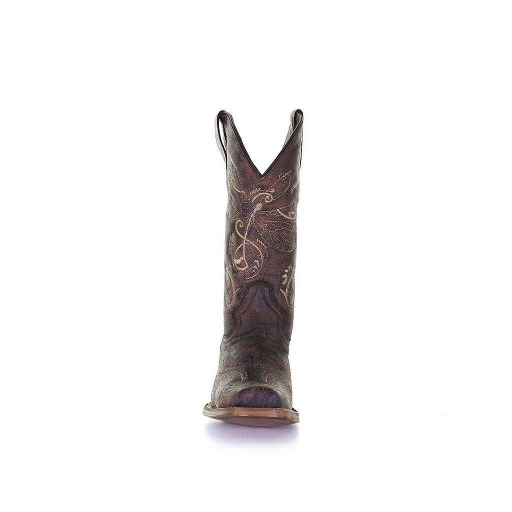 Circle G Western Boots Womens Dragonfly Embroidery Brown Bone L5079 Image 3