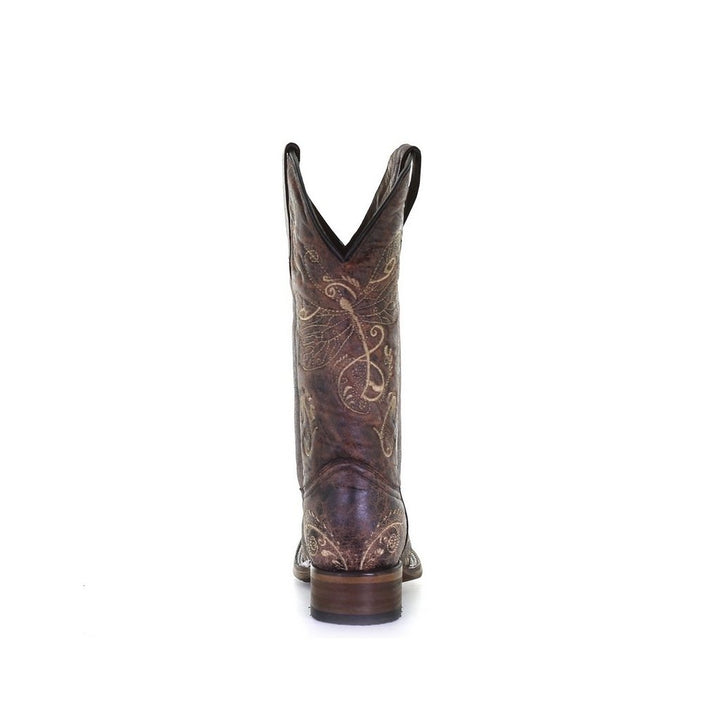 Circle G Western Boots Womens Dragonfly Embroidery Brown Bone L5079 Image 4