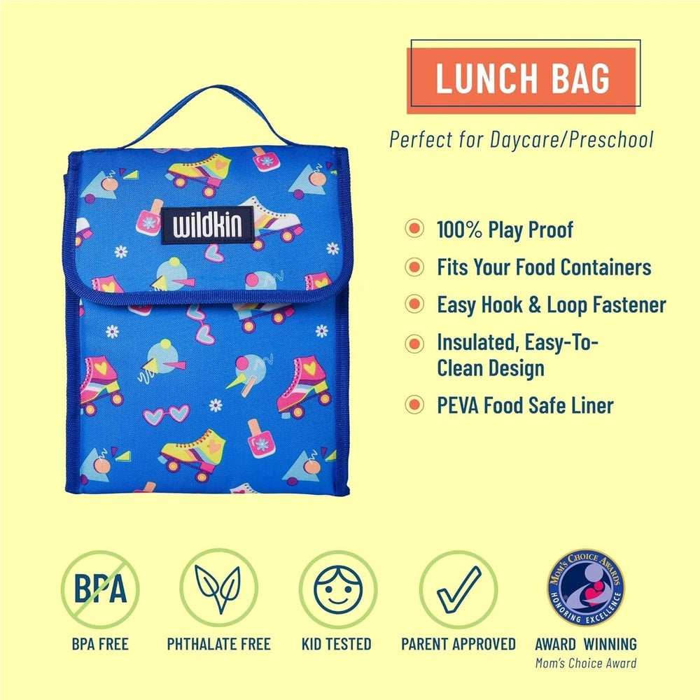 Wildkin Kids Insulated Lunch Bag for Boys and Girls-Ideal Size for Packing Hot or Cold Snacks for School and Travel(Rad Image 2