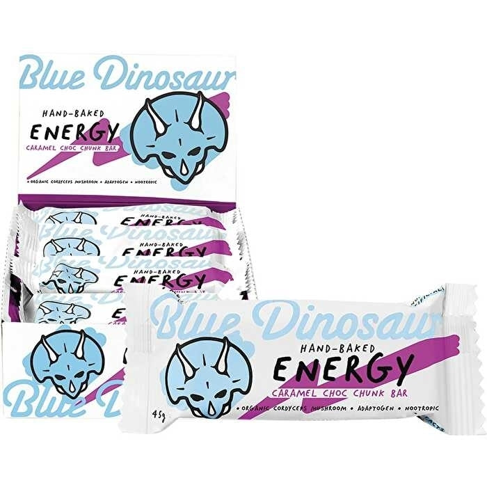 Blue Dinosaur Hand-Baked Energy Bar Caramel Choc Chunk 12x45g Image 1