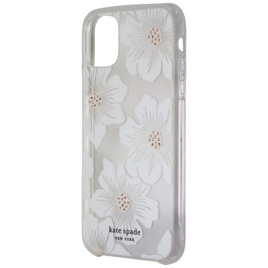 Kate Spade Hardshell Case for Apple iPhone 11 - White Hollyhock/Clear Image 1