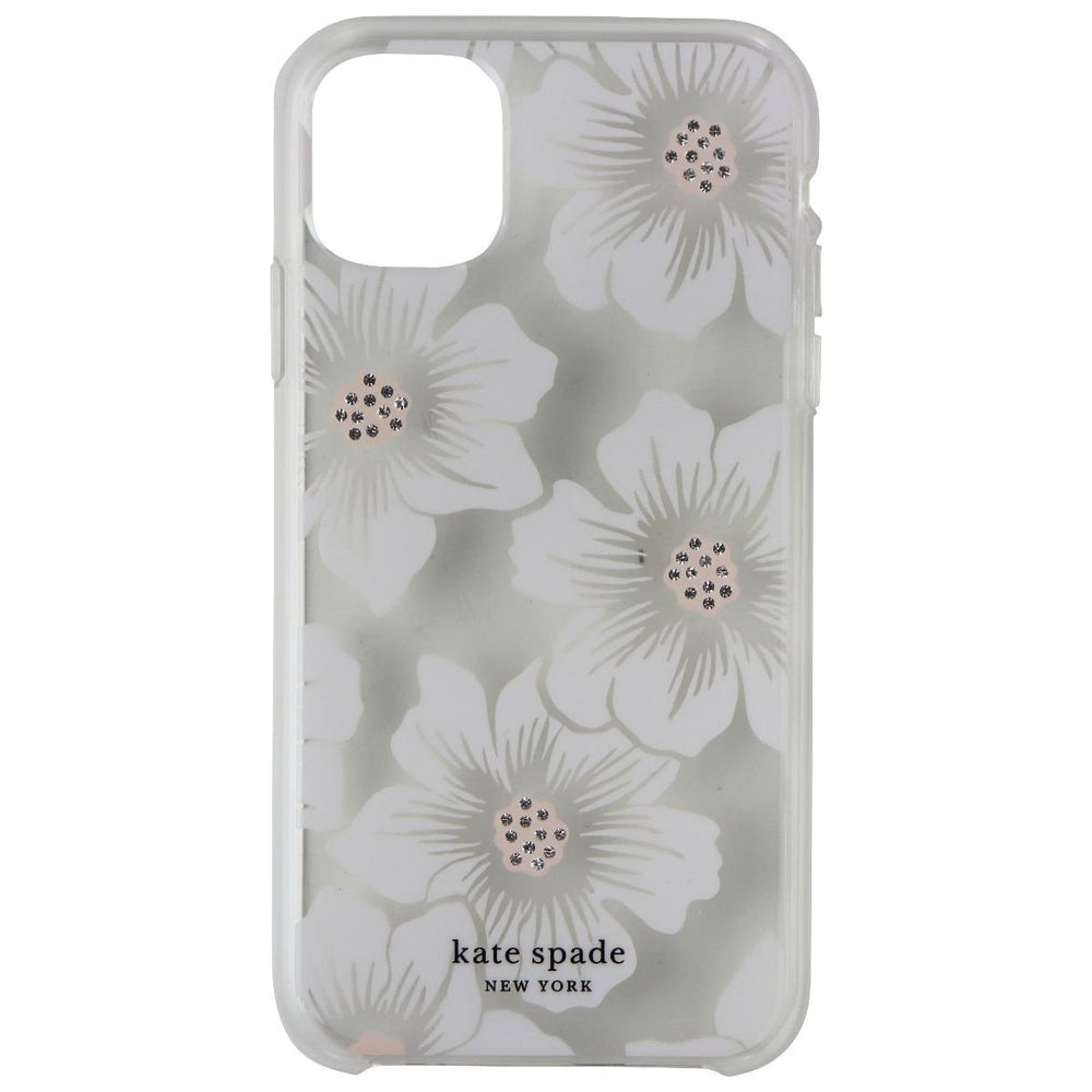 Kate Spade Hardshell Case for Apple iPhone 11 - White Hollyhock/Clear Image 2