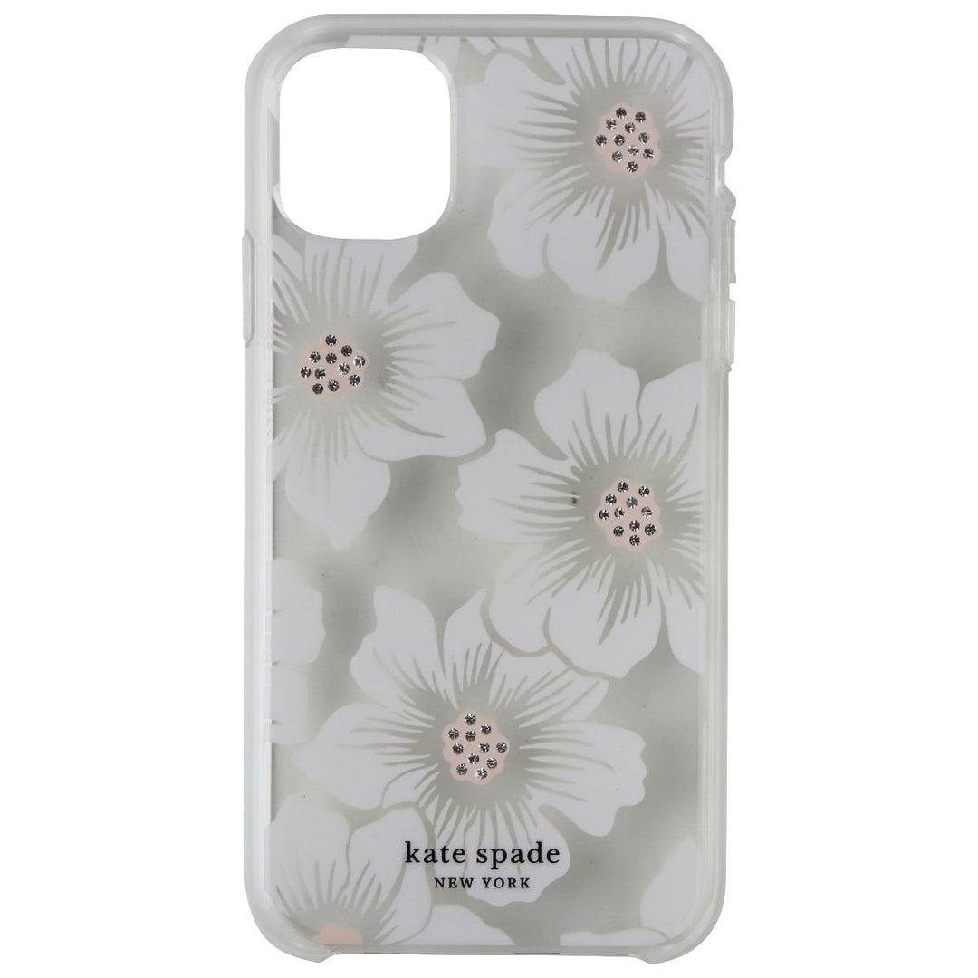 Kate Spade Hardshell Case for Apple iPhone 11 - White Hollyhock/Clear Image 2