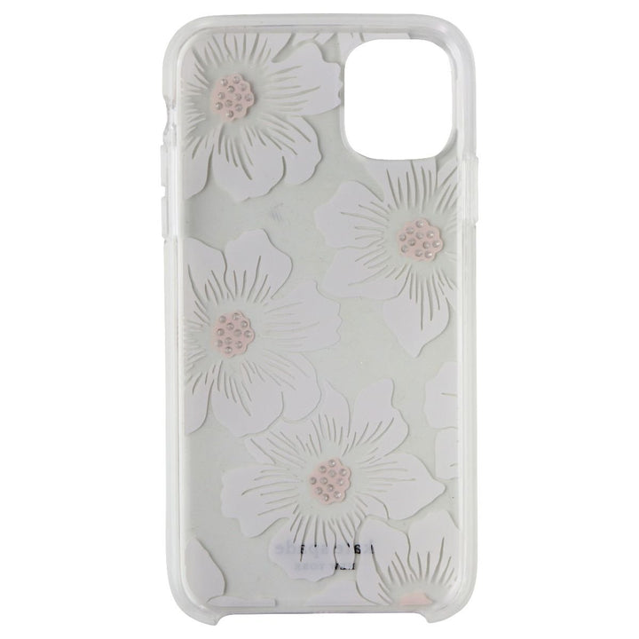 Kate Spade Hardshell Case for Apple iPhone 11 - White Hollyhock/Clear Image 3