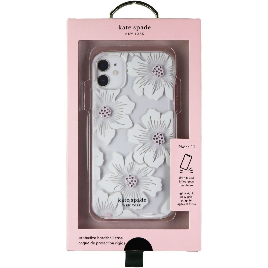 Kate Spade Hardshell Case for Apple iPhone 11 - White Hollyhock/Clear Image 4