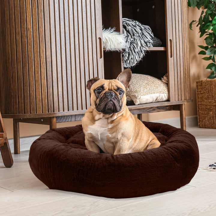 PETMAKER Donut Dog Bed 30in for Medium Pets Memory Foam Orthopedic Support Image 1