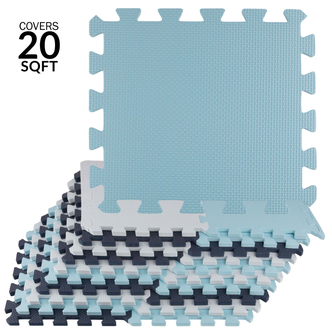 Stalwart Foam Floor Tiles Play Mat 20sqft Interlocking EVA Cushion 20 Pack Image 2