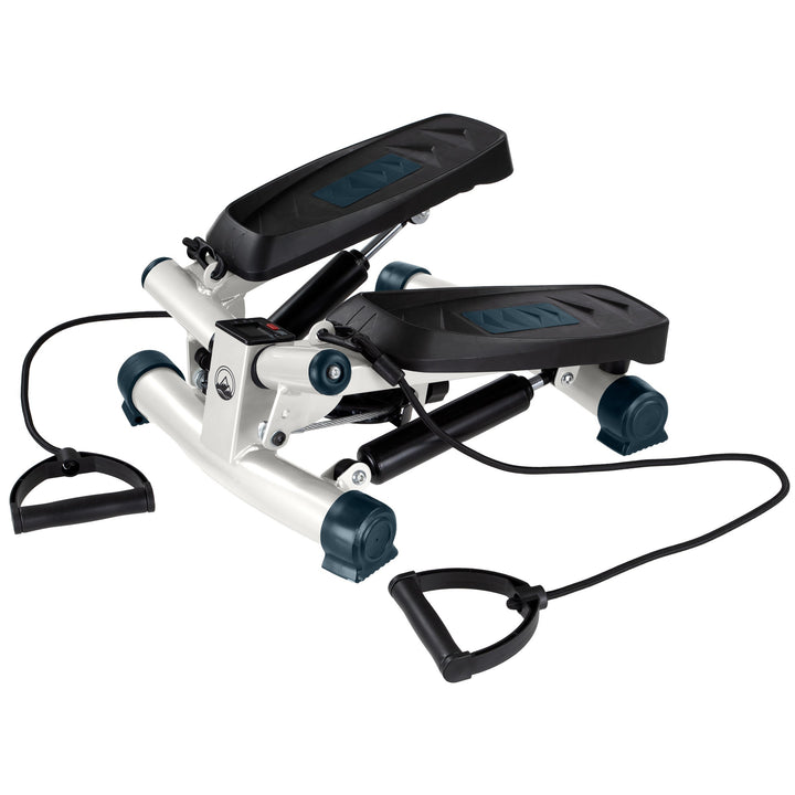 Wakeman Mini Stepper with Resistance Bands White Compact Home Gym Equipment Image 1