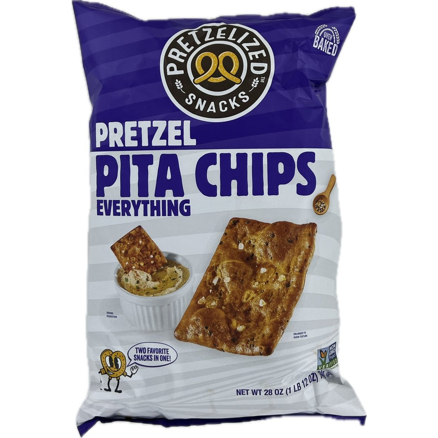 Pretzelized Snacks Pretzel Everything Pita Chips 28 Ounce Image 1