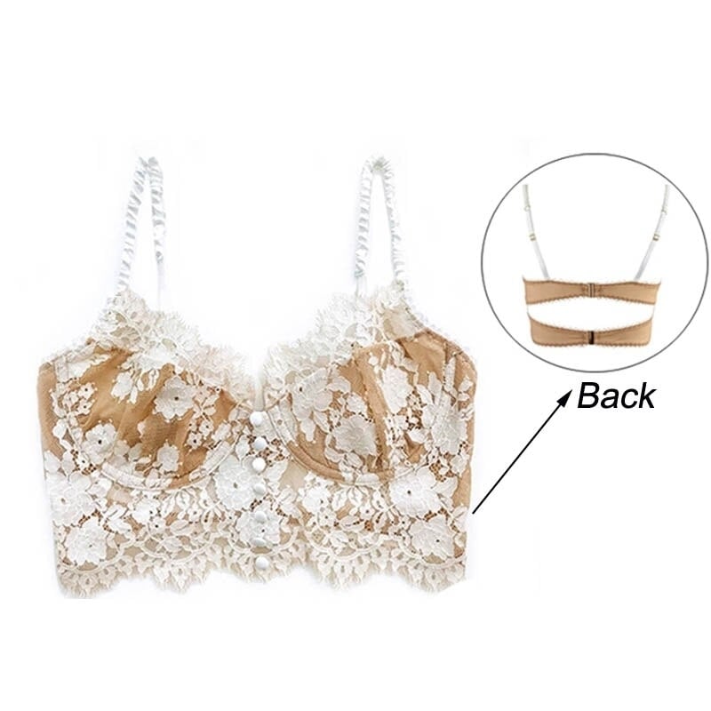 Women Fashion Classic Bra Ultra Thin Lace Underwear Push Up Brassiere Lingerie Transparent Eyelash Bralette Image 7