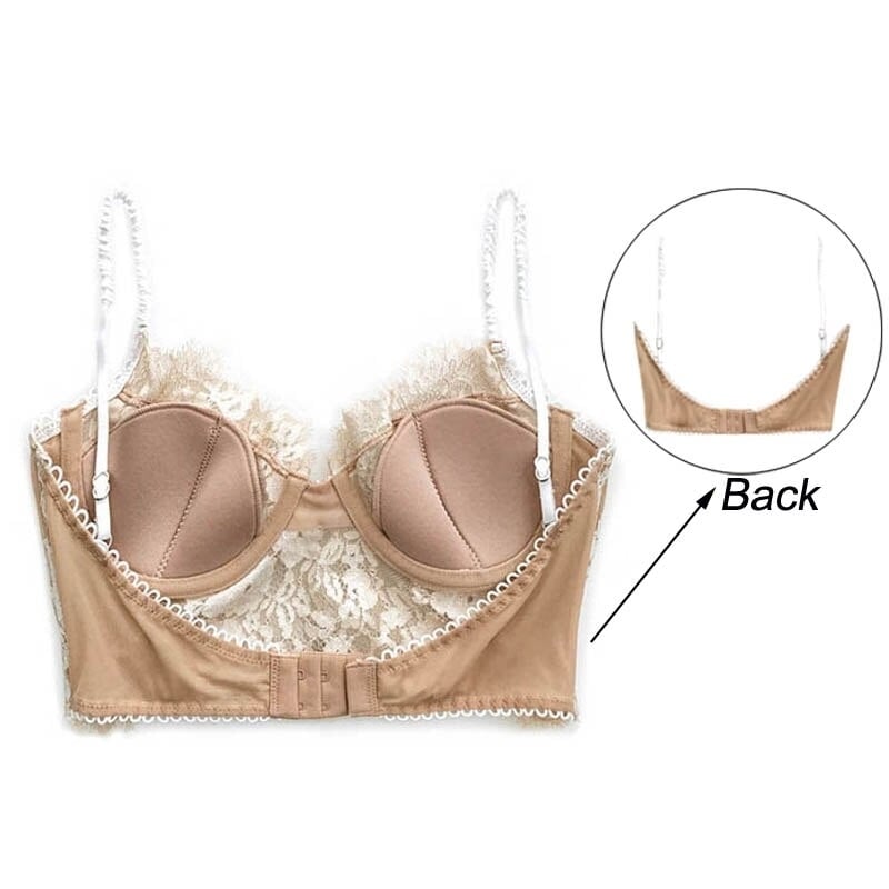 Women Fashion Classic Bra Ultra Thin Lace Underwear Push Up Brassiere Lingerie Transparent Eyelash Bralette Image 8