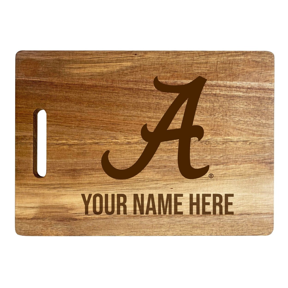 Alabama Crimson Tide Customizable Engraved Wooden Cutting Board 10" x 14" Acacia Wood Officially Licensed Collegiate Image 2