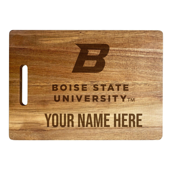 Boise State Broncos Customizable Engraved Wooden Cutting Board 10" x 14" Acacia Wood Officially Licensed Collegiate Image 2