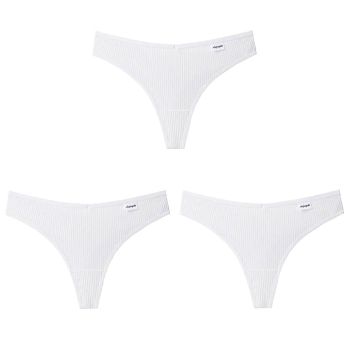 Women Fashion 3Pcs/Lot V Waist Cotton G-String Thong Panties String Underwear Briefs Lingerie Underpant Low-Rise Ladies Image 1