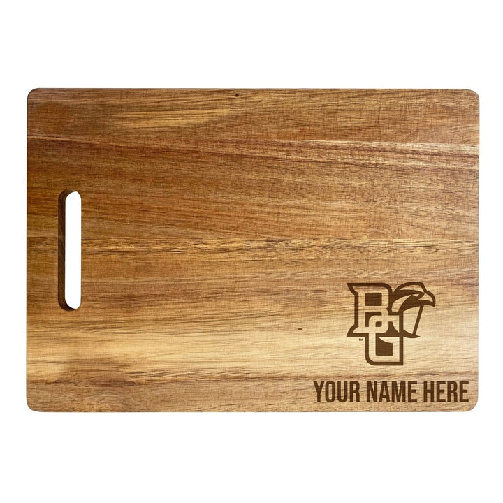 Bowling Green Falcons Customizable Engraved Wooden Cutting Board 10" x 14" Acacia Wood Officially Licensed Collegiate Image 2