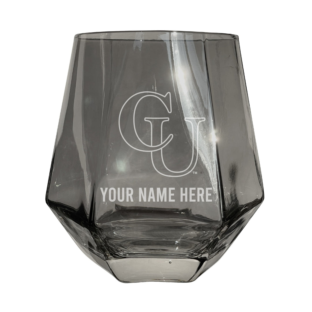 Campbell University Fighting Camels Customizable Stemless Diamond Wine Glass Engraved 10 oz Officially Licensed Image 3