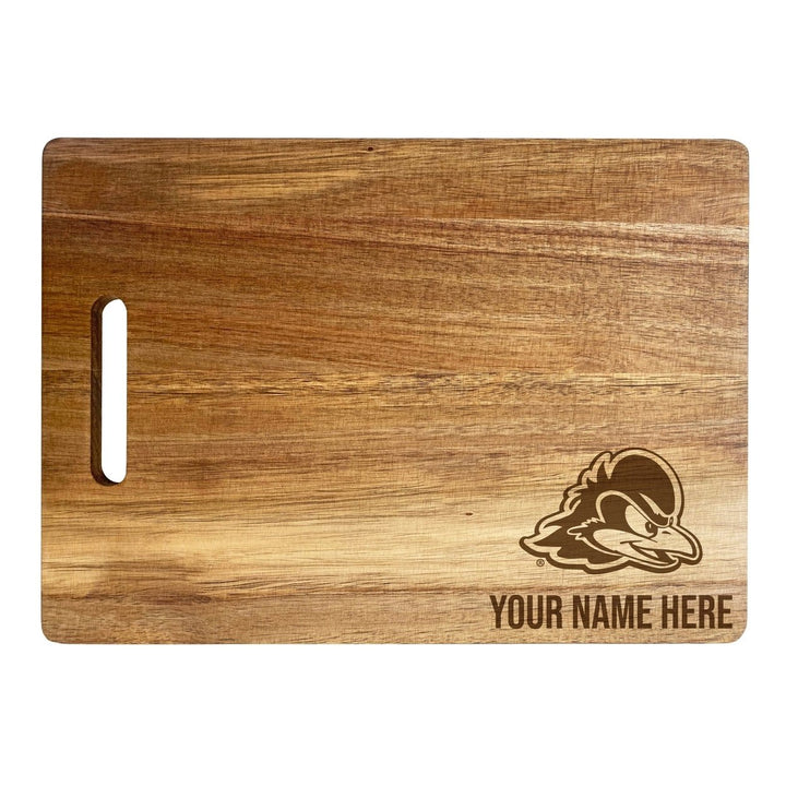 Delaware Blue Hens Customizable Engraved Wooden Cutting Board 10" x 14" Acacia Wood Officially Licensed Collegiate Image 1