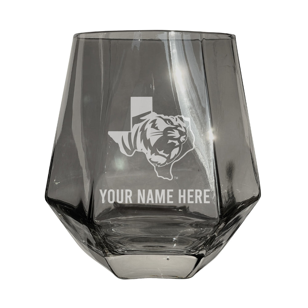 East Texas Baptist University Customizable Stemless Diamond Wine Glass Engraved 10 oz Officially Licensed Collegiate Image 2