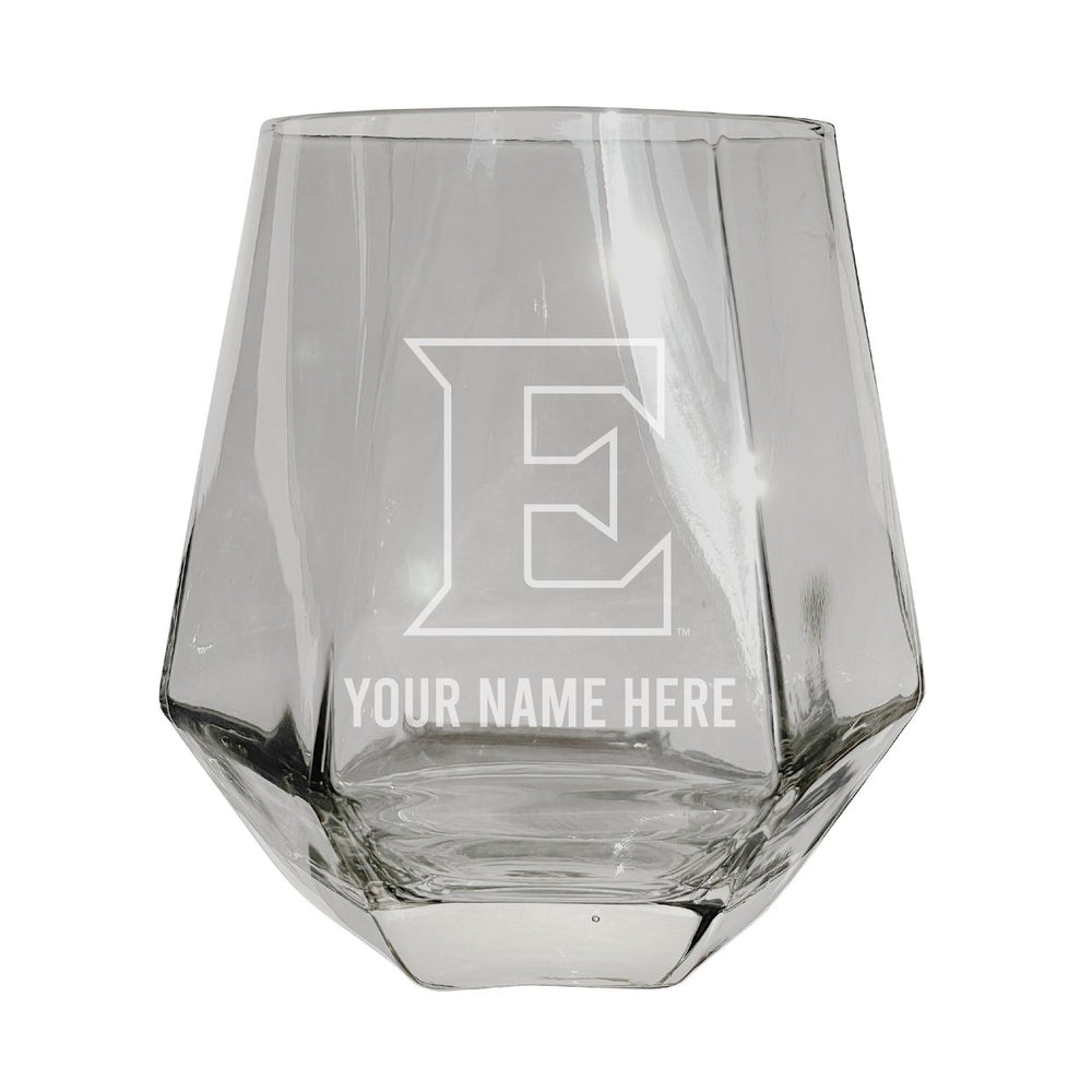 Elon University Customizable Stemless Diamond Wine Glass Engraved 10 oz Officially Licensed Collegiate Product Image 2