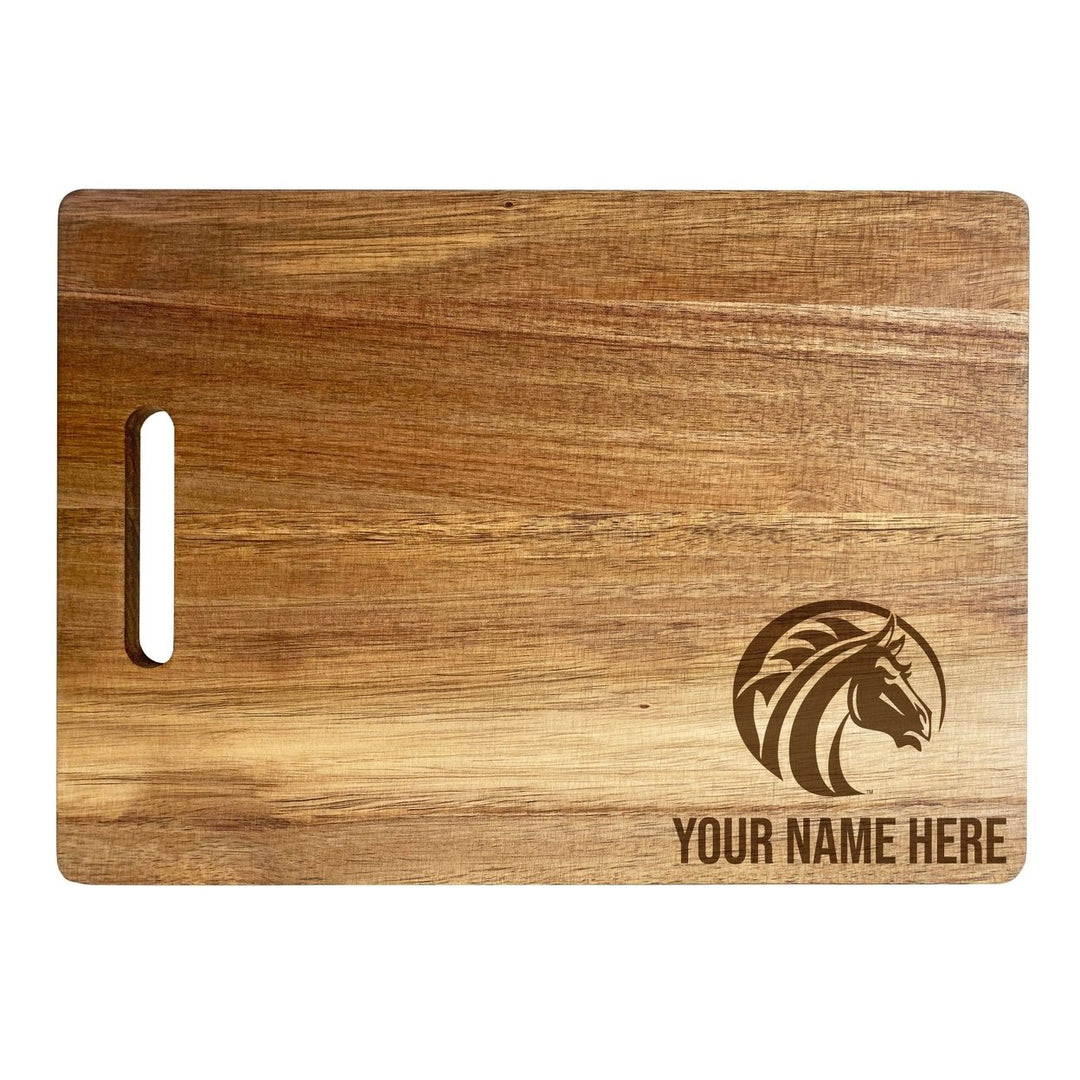 Fayetteville State University Customizable Engraved Wooden Cutting Board 10" x 14" Acacia Wood Officially Licensed Image 1