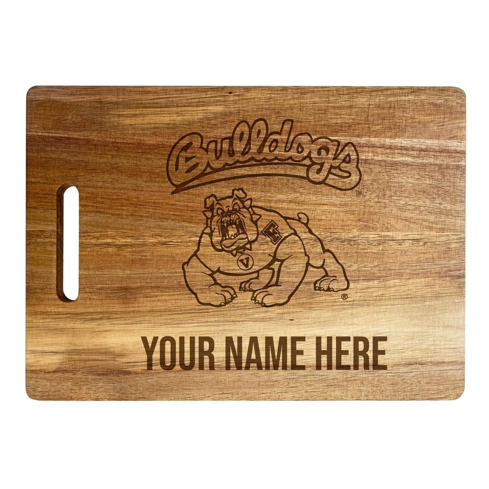 Fresno State Bulldogs Customizable Engraved Wooden Cutting Board 10" x 14" Acacia Wood Officially Licensed Collegiate Image 2