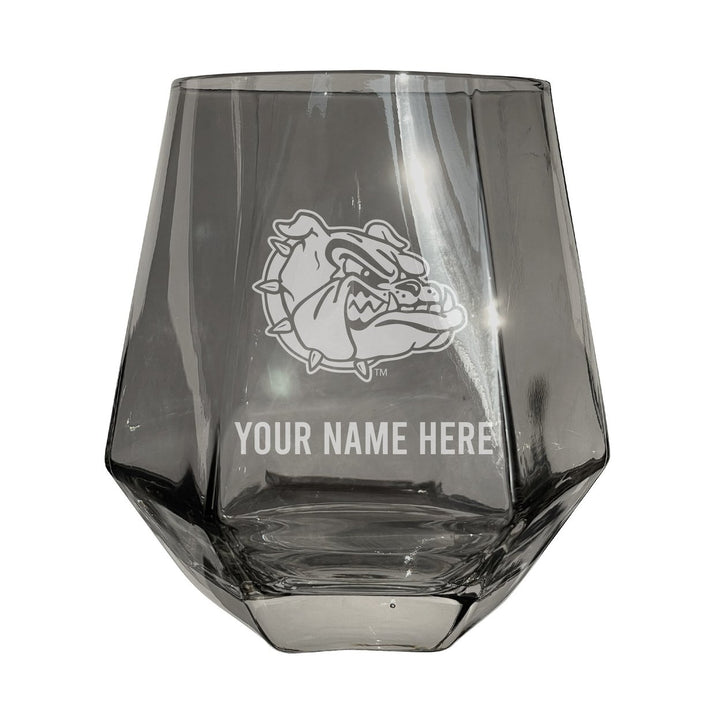 Gonzaga Bulldogs Customizable Stemless Diamond Wine Glass Engraved 10 oz Officially Licensed Collegiate Product Image 2