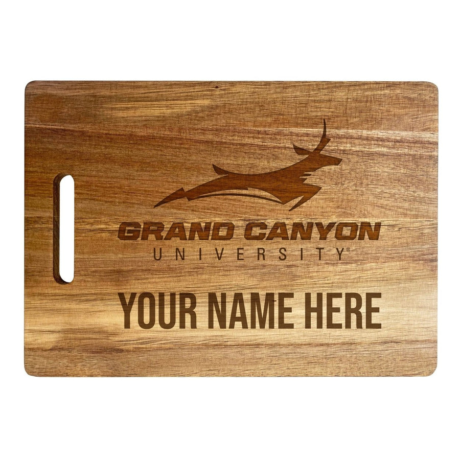 Grand Canyon University Lopes Customizable Engraved Wooden Cutting Board 10" x 14" Acacia Wood Officially Licensed Image 1