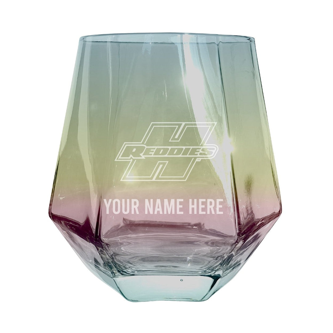 Henderson State Reddies Customizable Stemless Diamond Wine Glass Engraved 10 oz Officially Licensed Collegiate Product Image 2